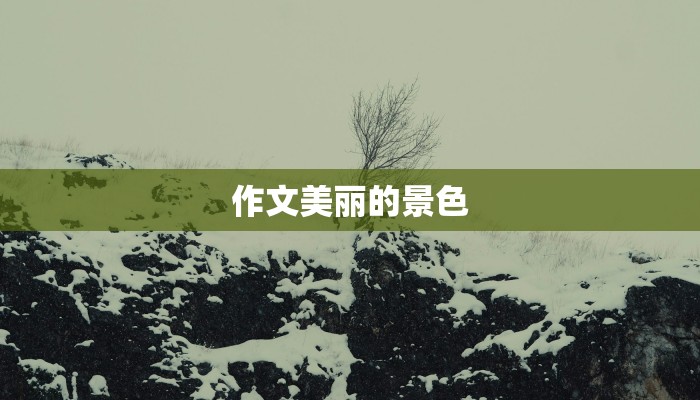 作文美丽的景色